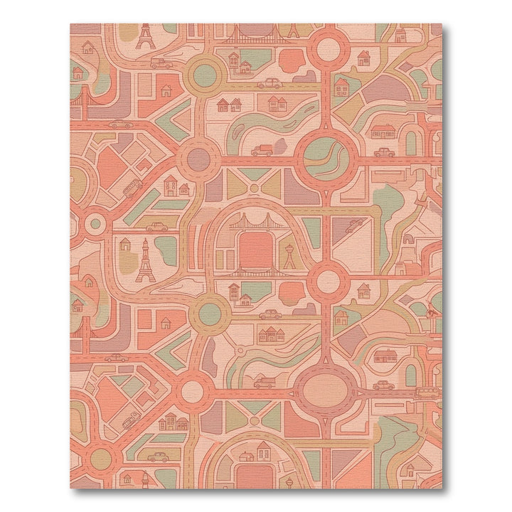 Urban Cityscape Road Network Rug