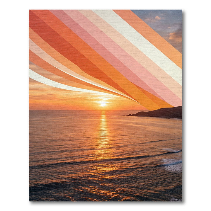 Sunset Warm Stripe Archway Rug