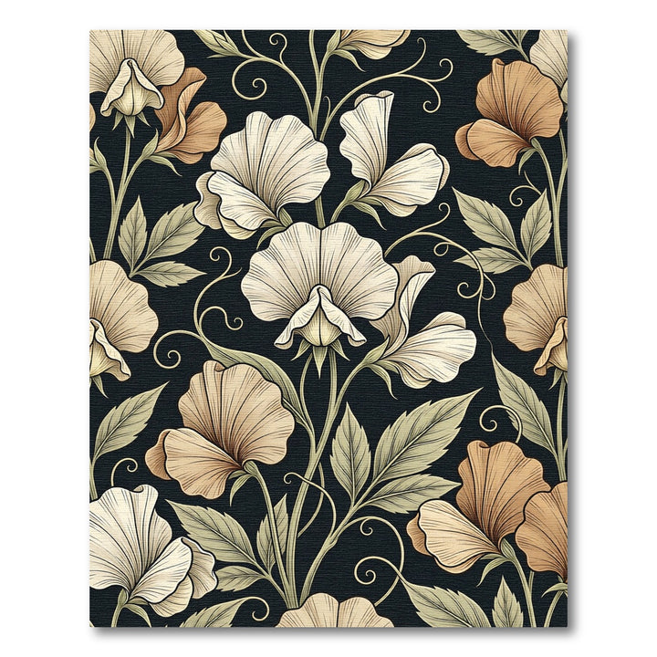 Vintage floral sweet pea Rug