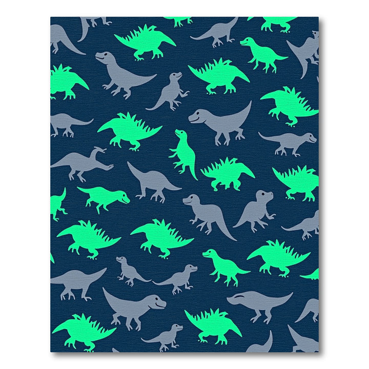 Green Gray Dinosaur All Over Rug