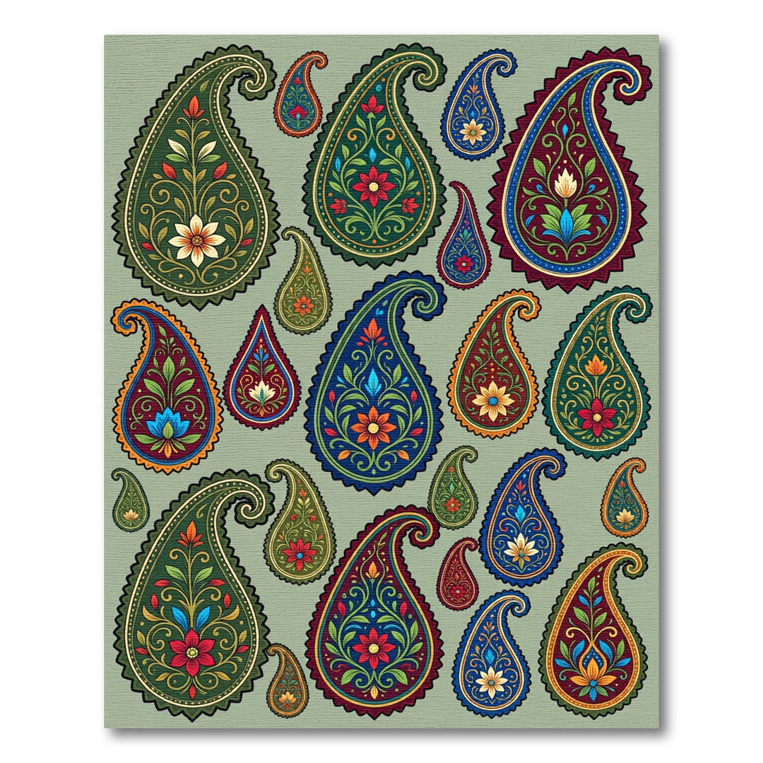 Vibrant Paisley Floral Medallion Rug