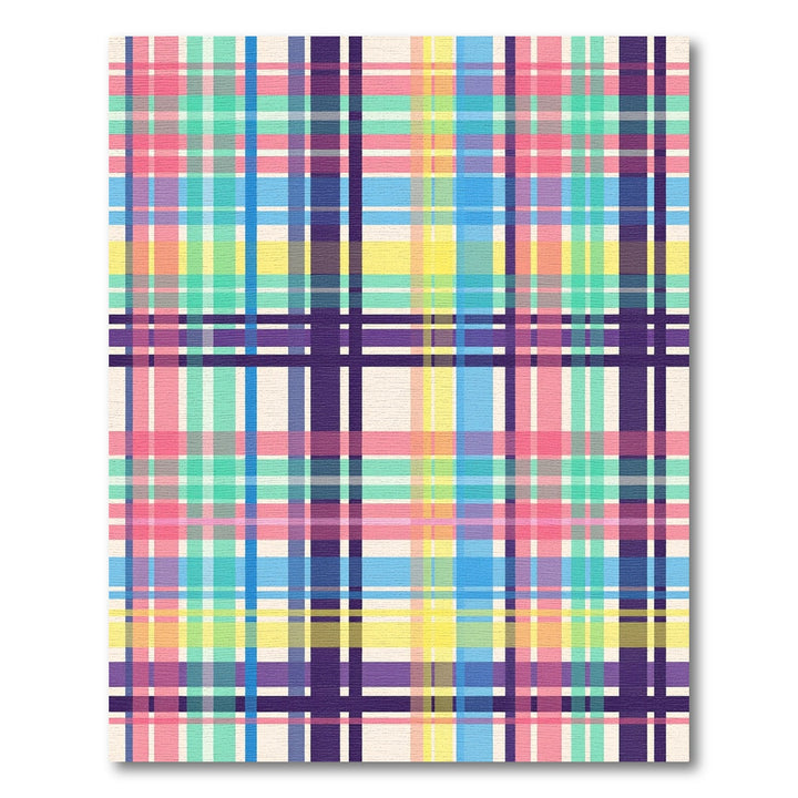 Pastel Plaid Rainbow Checkered Rug