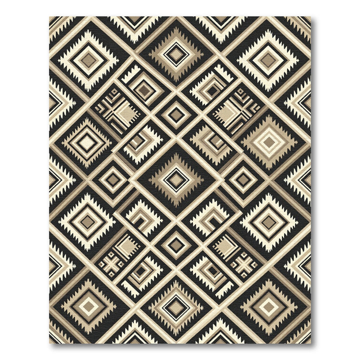 Geometric Diamond Ethnic Accent Rug