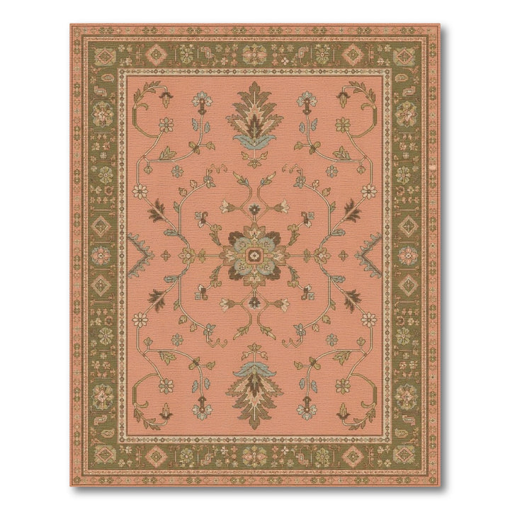 Pink Floral Vintage Area Rug