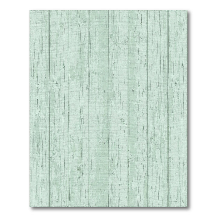 Distressed Mint Wood Plank Rug