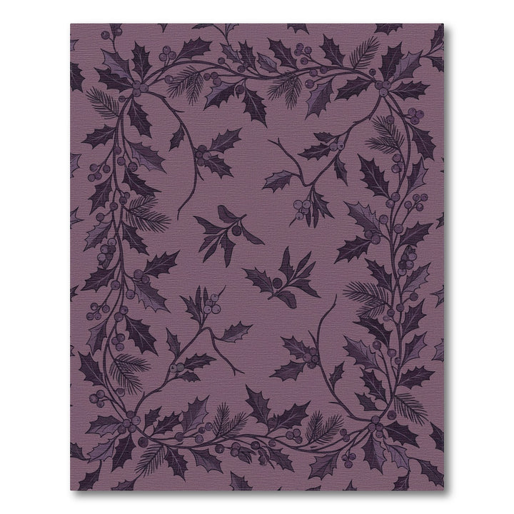 Dark Plum Holly Berry Garland Rug