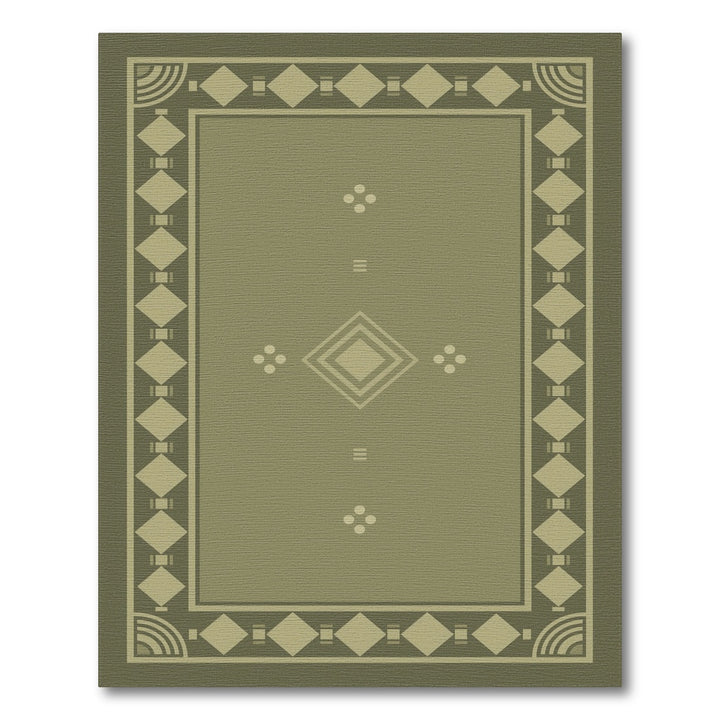 Diamond Green Geometric Diamond Area Rug