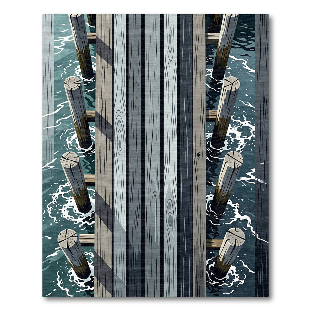 Dock Wood Water Texture Rug