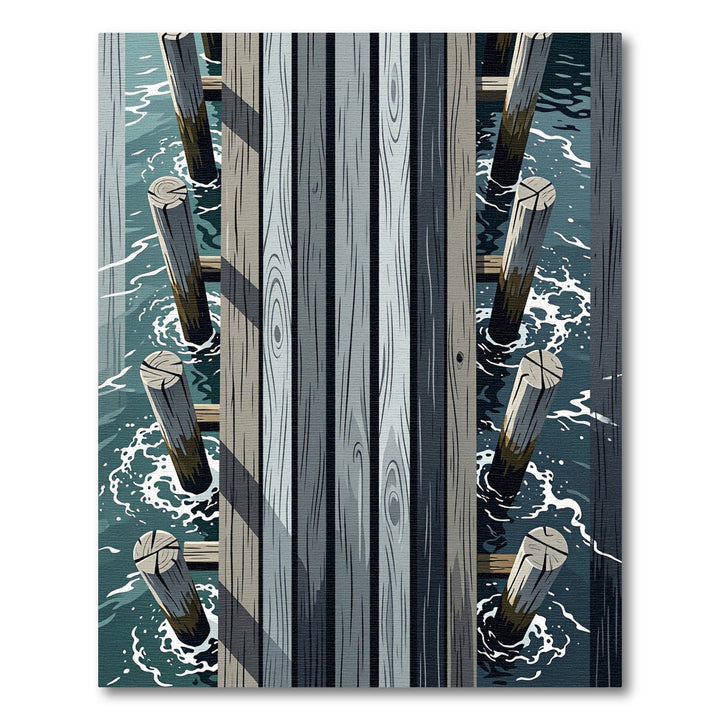 Dock Wood Water Texture Rug