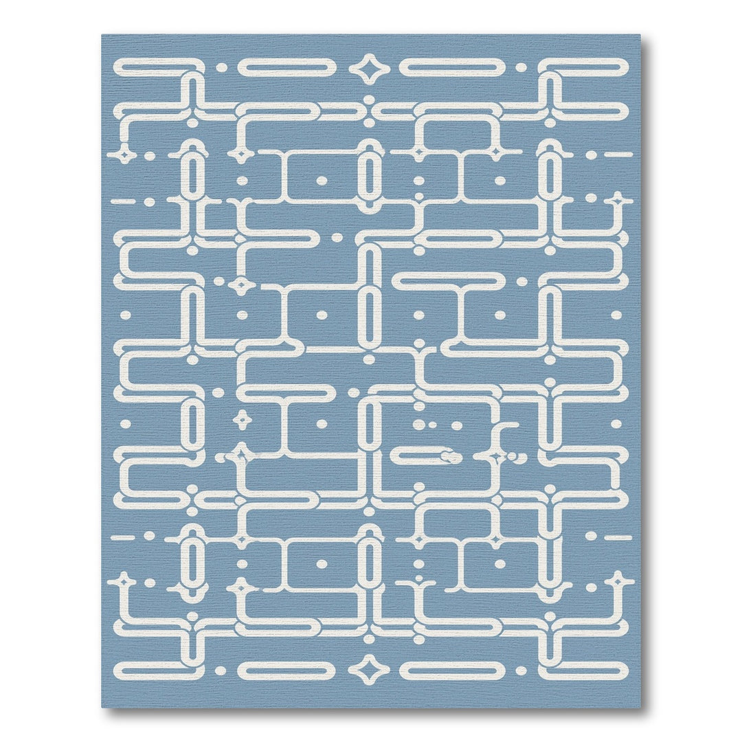 Blue Geometric Area Rug