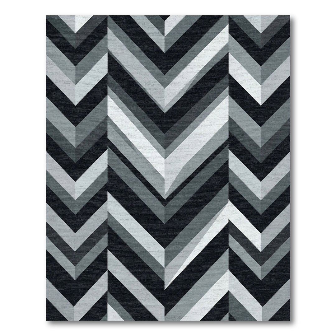 Monochromatic Chevron Geometric Area Rug