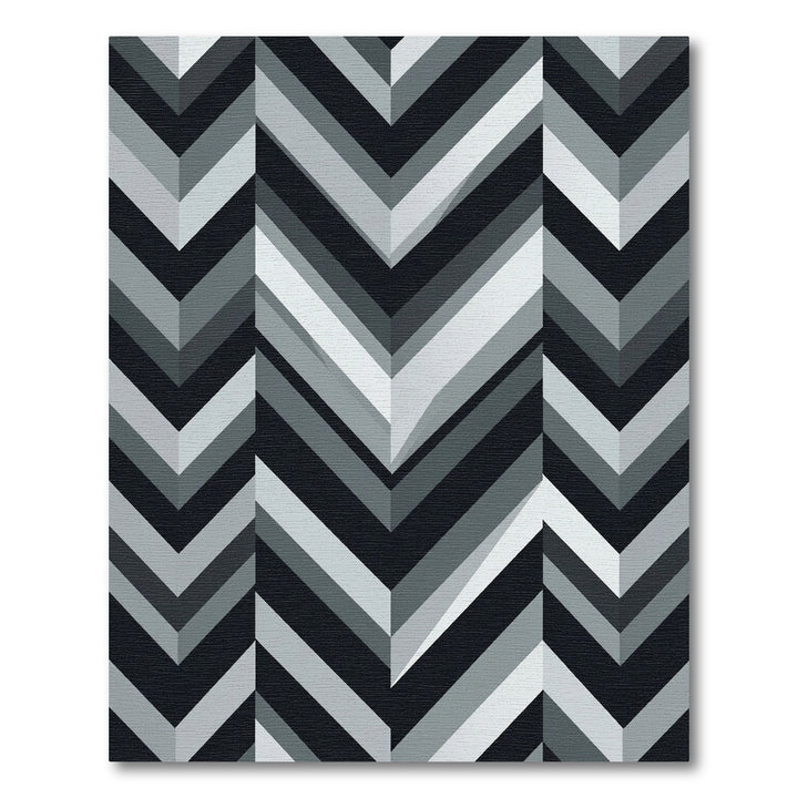 Monochromatic Chevron Geometric Area Rug