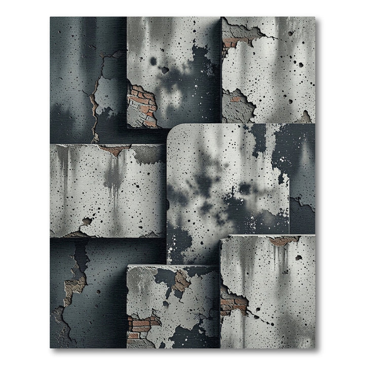 Cracked Concrete Abstract Texture Rug