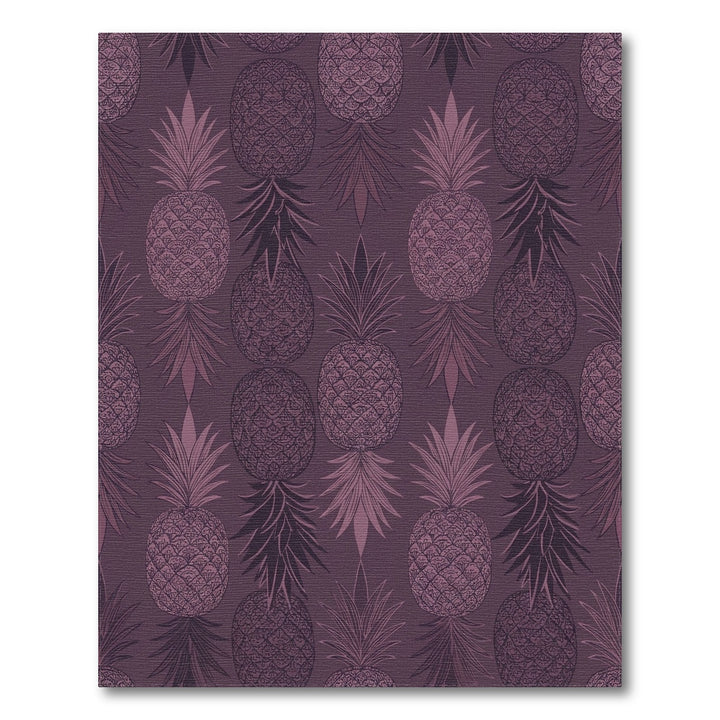 Purple Pineapple Botanical Illustration Rug