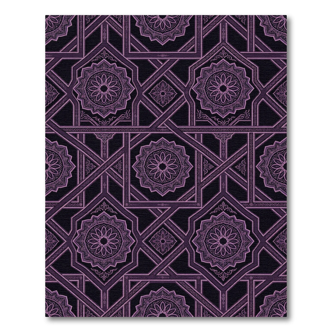 Purple Mandala Geometric Octagon Rug