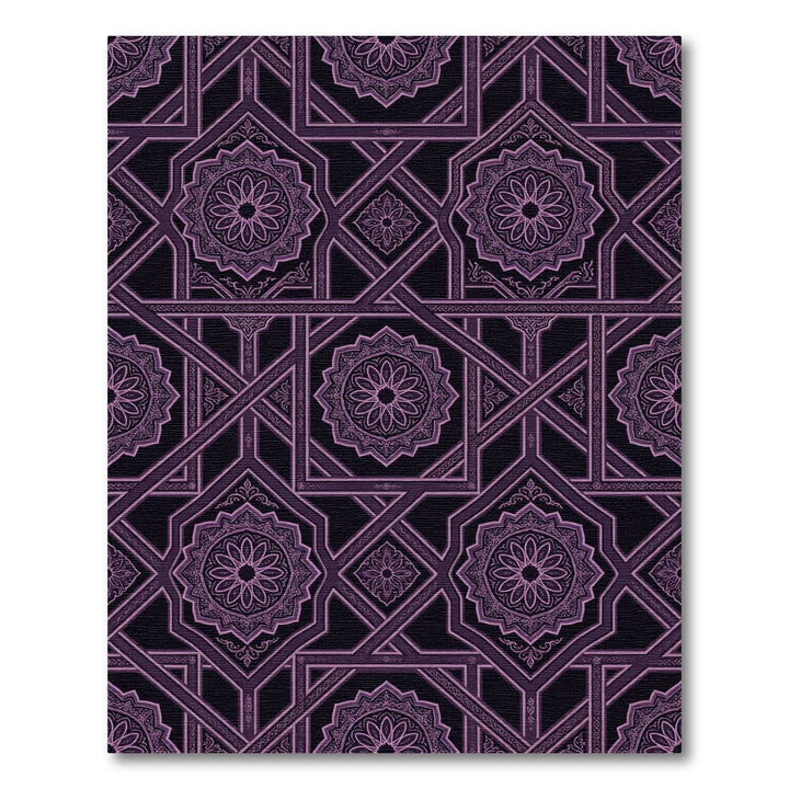 Purple Mandala Geometric Octagon Rug