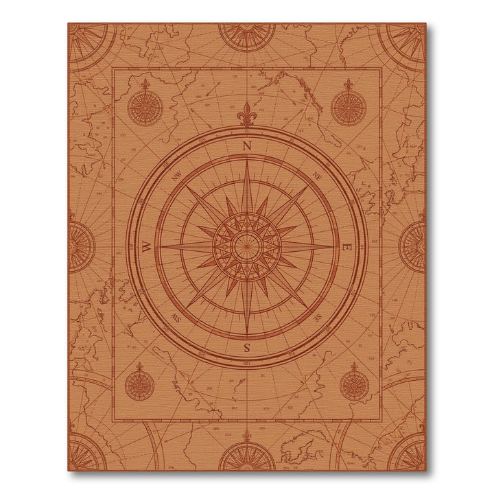 Vintage Celestial Map Compass Rose Rug