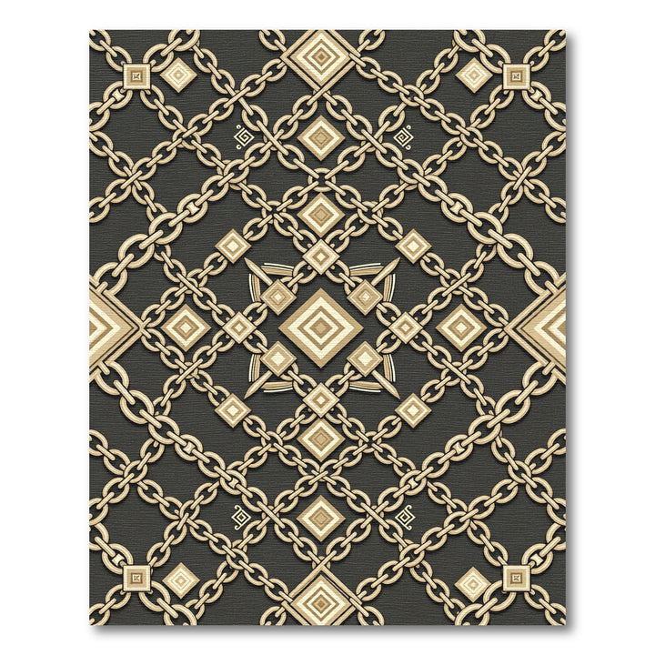 Chic Chain Link Diamond Accent Rug