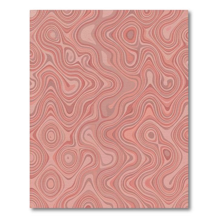 Coral Swirl Wood Grain Rug