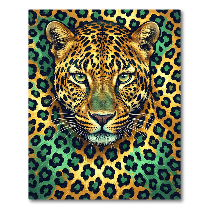 Vibrant Leopard Green Spots Rug