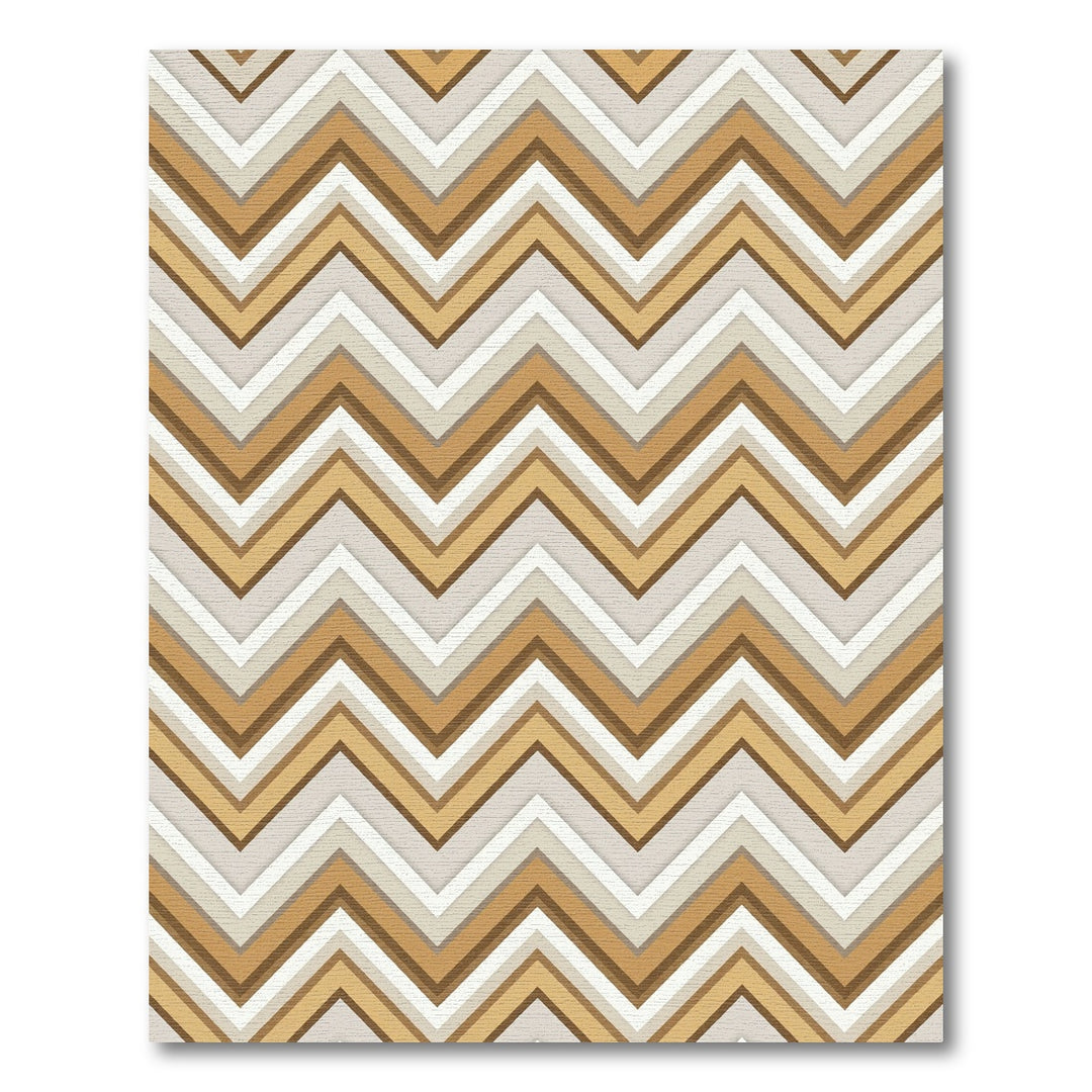 Chevron Earth Tone Geometric Rug