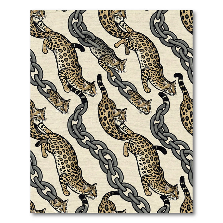 Ocelot Chain Artistic Illustration Rug