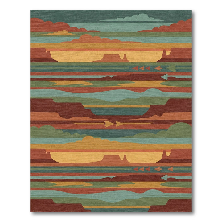 Canyon Layers Arrow Landscape Rug
