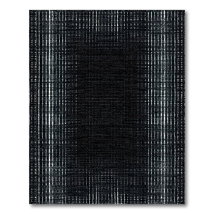 Black White Geometric Plaid Black and White Area Rug