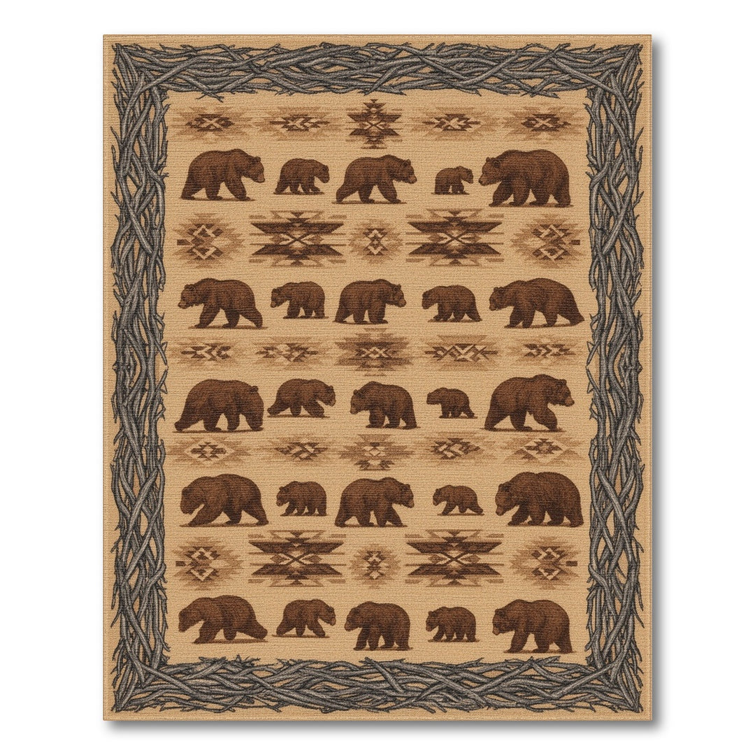 Brown Bear Southwestern Area Rug