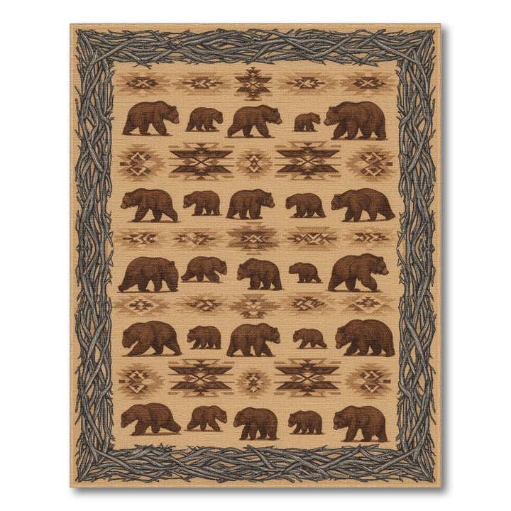 Brown Bear Southwestern Area Rug