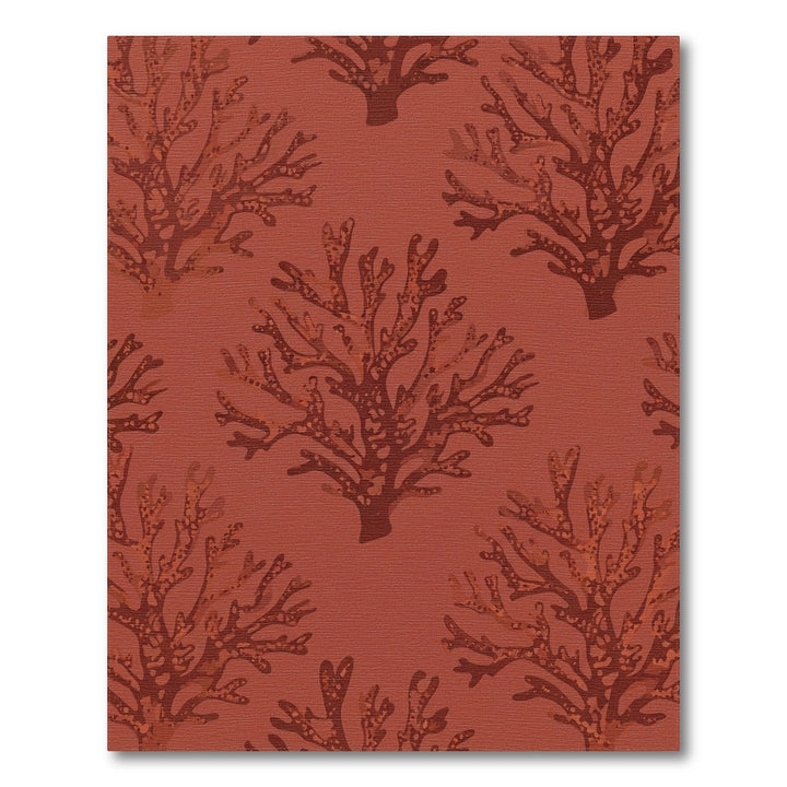 Terracotta Coral Branch Arrangement Rug