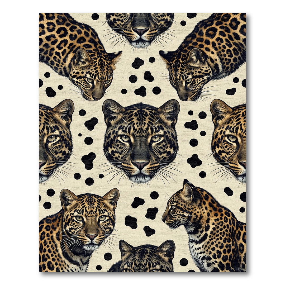 Leopard Spots Animalistic Portrait Rug