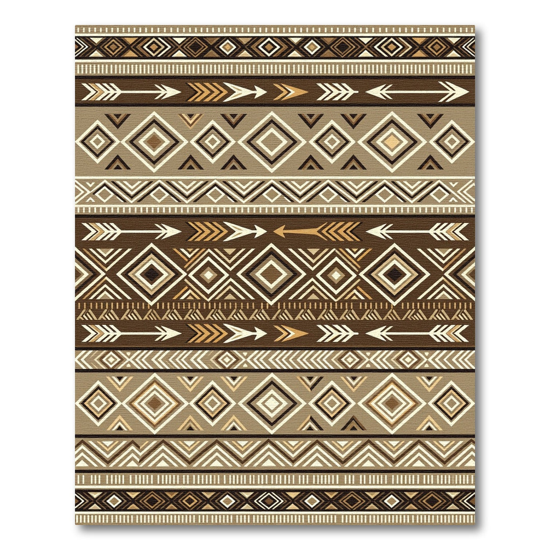 Tribal Geometric Arrows Diamond Rug