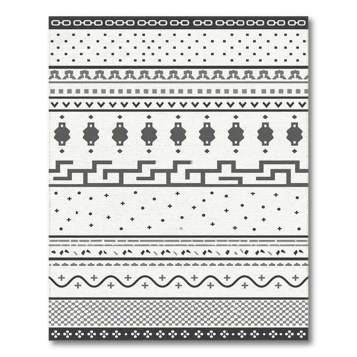 Black White Geometric Area Rug