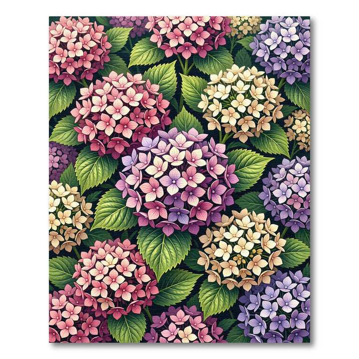 Pastel Hydrangea Garden Floral Rug
