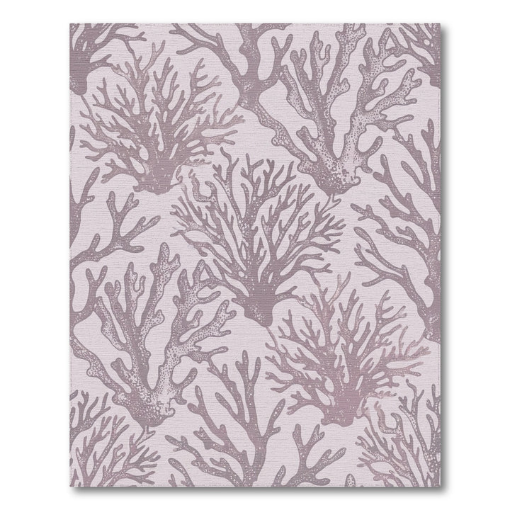 Lilac Coral Botanical Texture Rug
