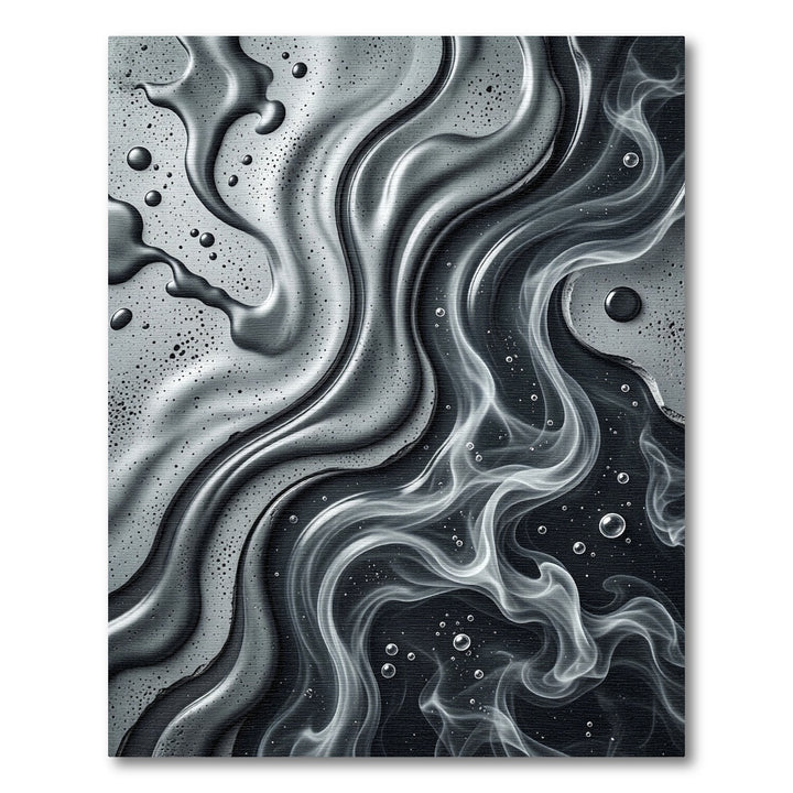 Abstract Swirling Smoke and Bubbles Rug