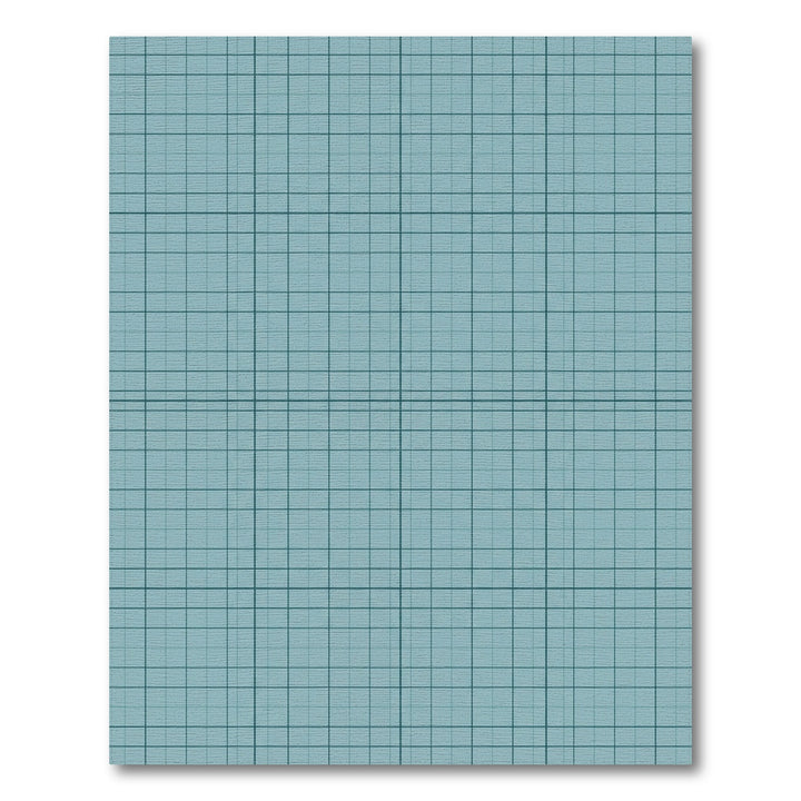 Classic Blue Grid Squared Rug