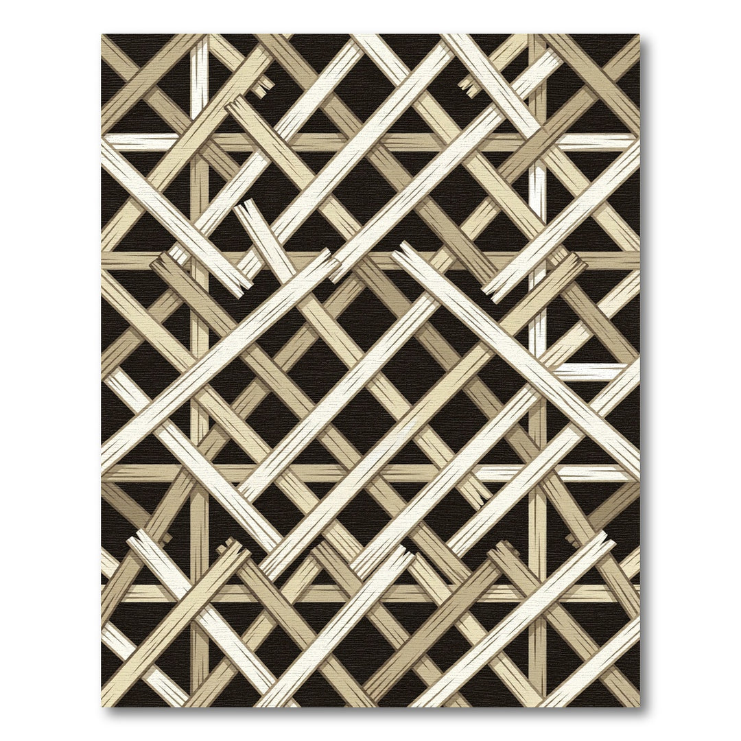 Rustic Wood Lattice Rug