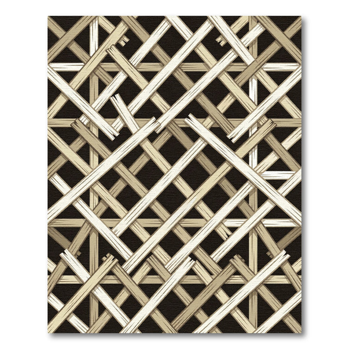 Rustic Wood Lattice Rug