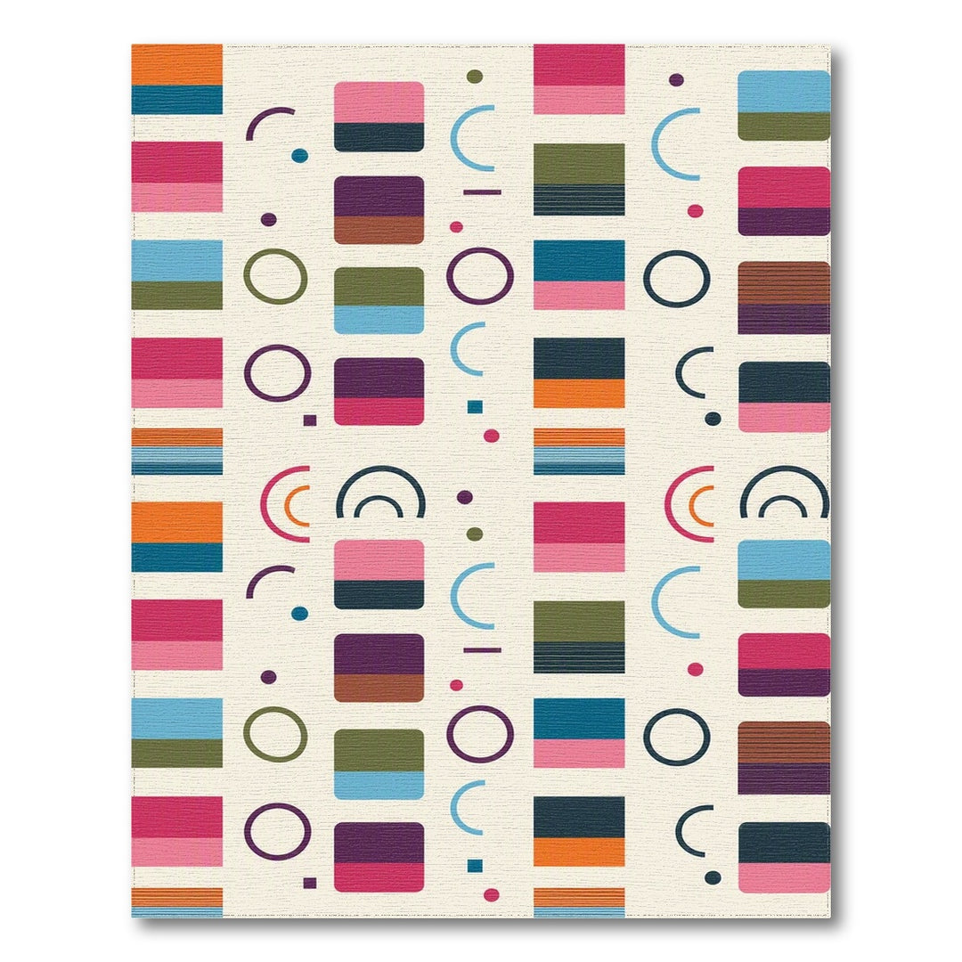 Vibrant Multi-Color Geometric Area Rug