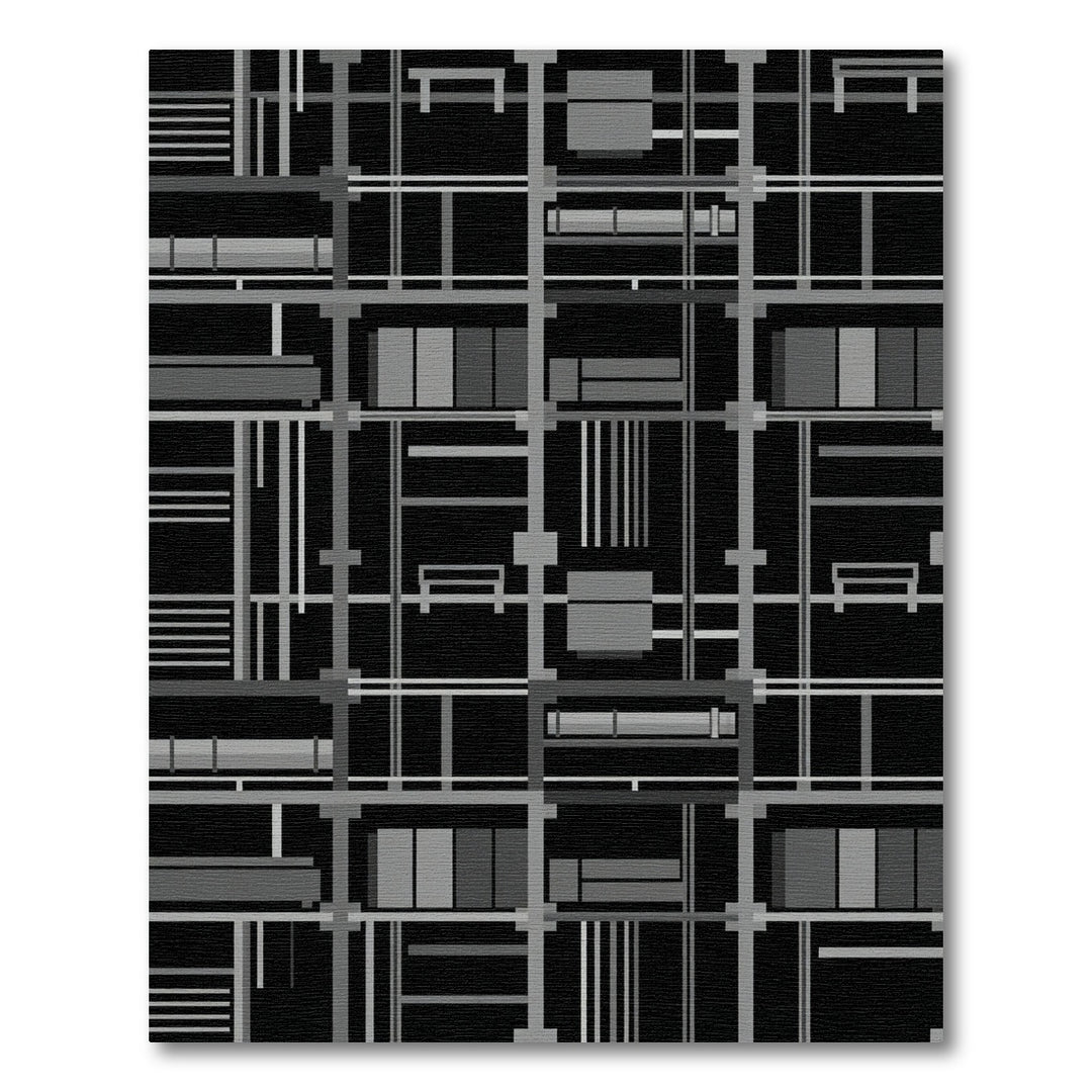 Monochromatic Geometric Grid Structures Rug