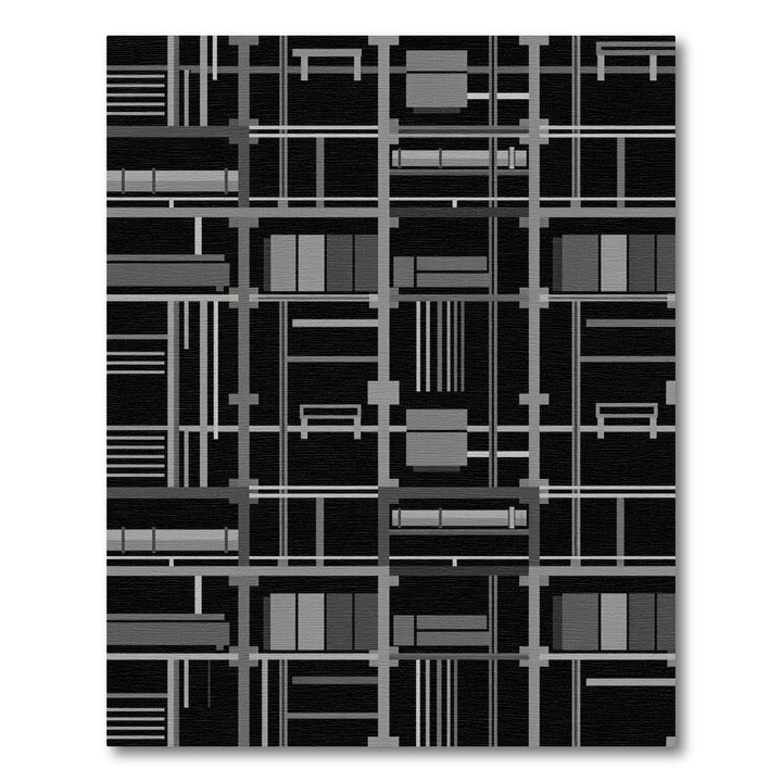 Monochromatic Geometric Grid Structures Rug