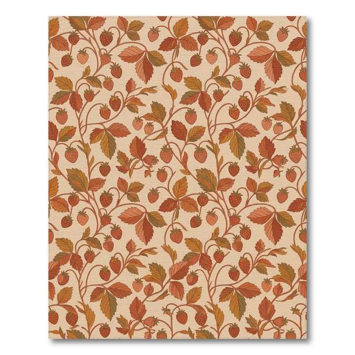 Autumn Strawberry Vine Medallion Rug