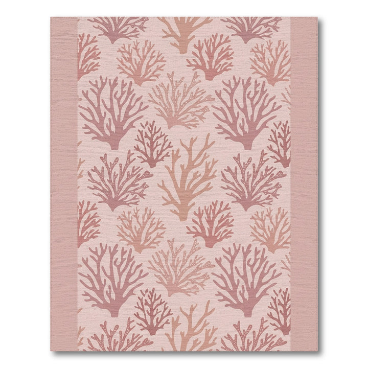 Soft Coral Branch Repeating Wallpaper Rug