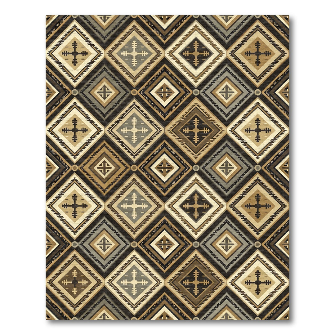 Geometric Diamond Ethnic Ornament Rug