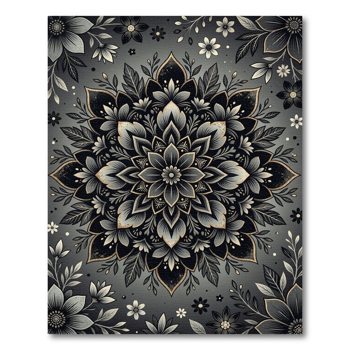 Gothic Floral Mandala Luxury Rug