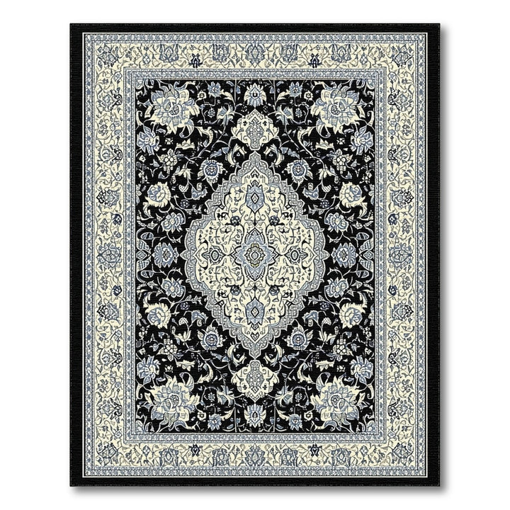 Black Ivory Persian Floral Area Rug