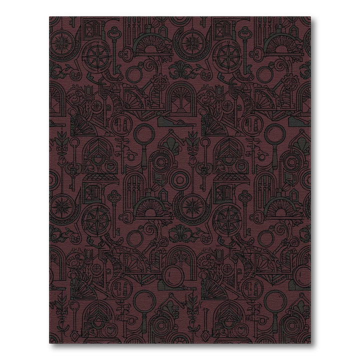 Steampunk Victorian Keys Compasses Arches Rug