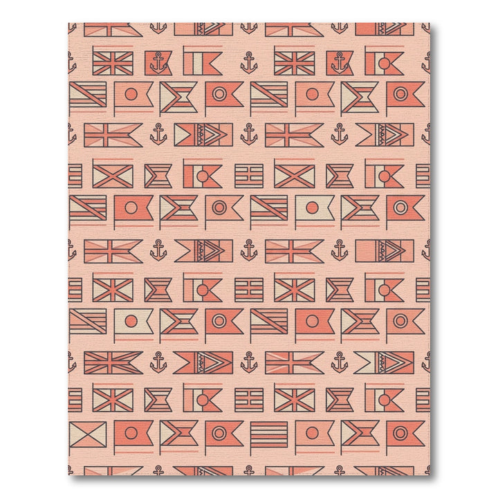 Nautical Flag Combination Peach Rug